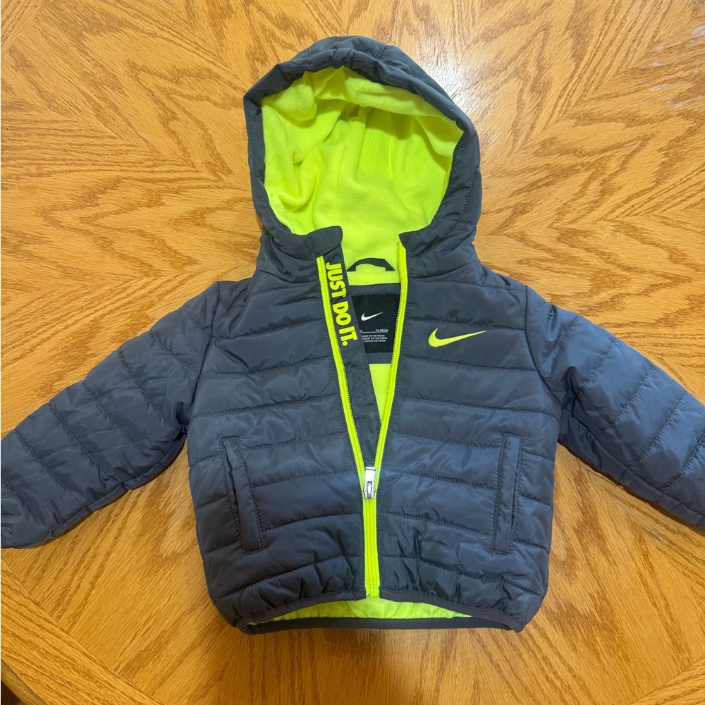Nike Charcoal and Neon Lime Jacket